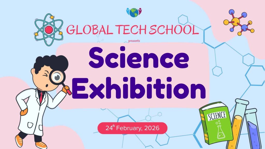 pink and blue playful science class presentation